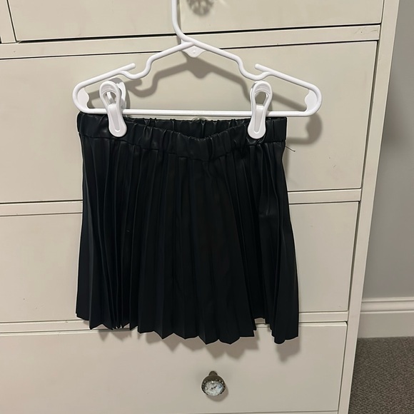 Crewcuts Vegan Leather Pleated Skirt - Picture 1 of 3